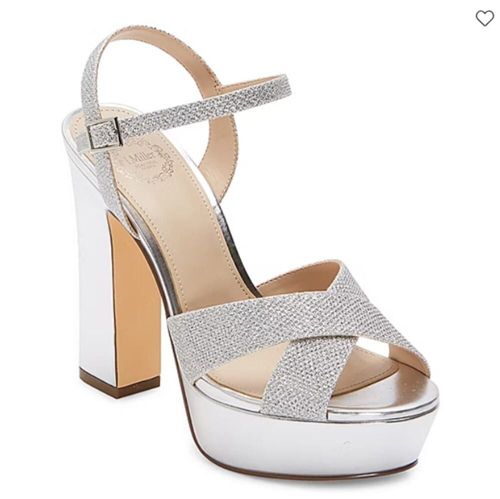 I. Miller Womens Samien Heeled Sandals Silver Size 7.5M